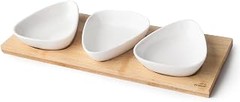 Bandejas para aperitivos de bambú