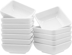 Mantenimiento y limpieza de cuencos para aperitivos blancos