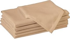Guía para mantener y limpiar servilletas de tela beige