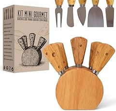 Cuchillos con mango de madera para aperitivos