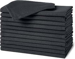 Servilletas de tela negras