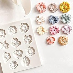 Moldes para canapés de flores