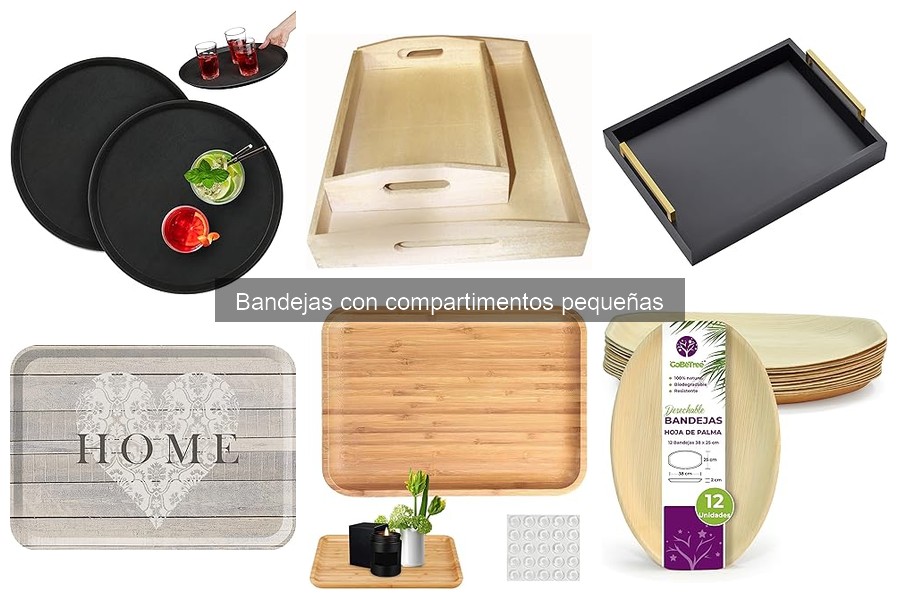 Alternativas a bandejas con compartimentos pequeñas para aperitivos