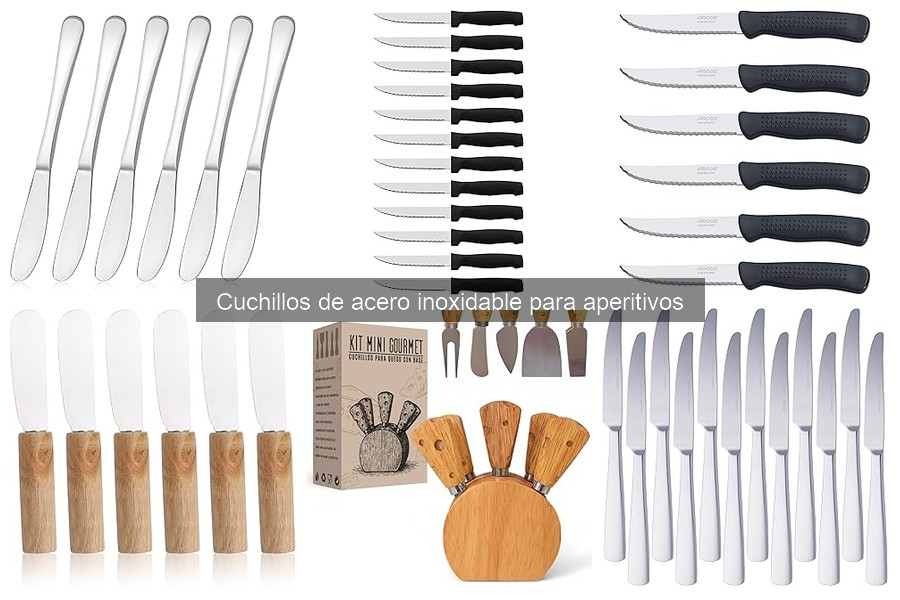Alternativas a cuchillos de acero inoxidable para aperitivos