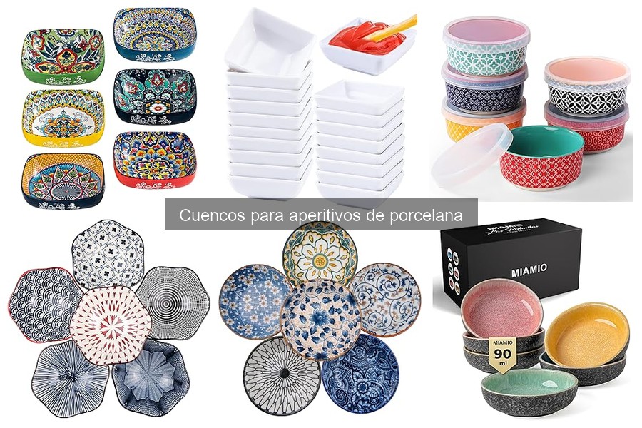 Alternativas a cuencos de porcelana para aperitivos