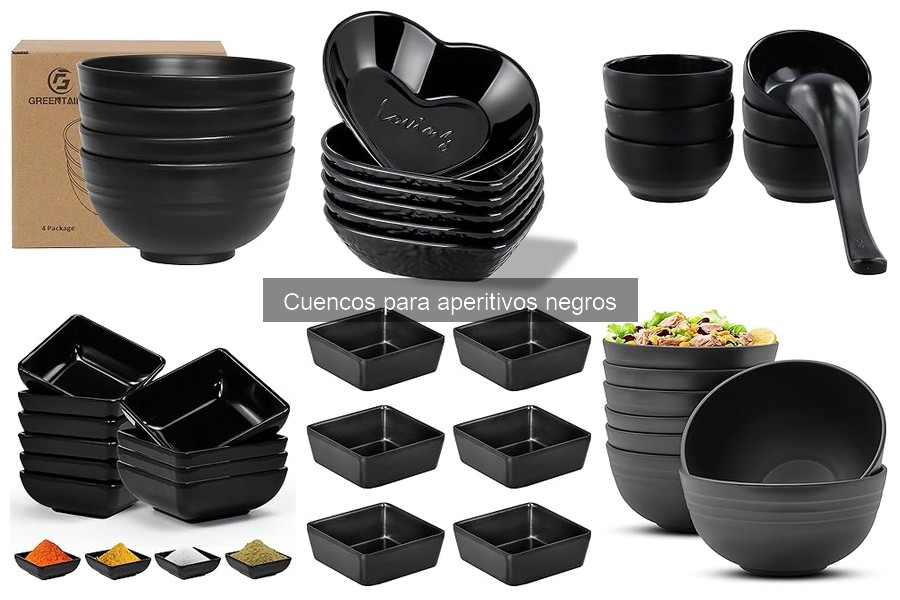 Alternativas a los cuencos para aperitivos negros