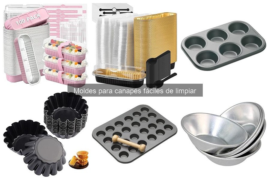Alternativas a los moldes para canapés fáciles de limpiar