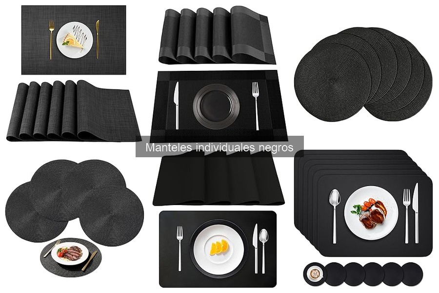 Alternativas a Manteles Individuales Negros para tu Mesa