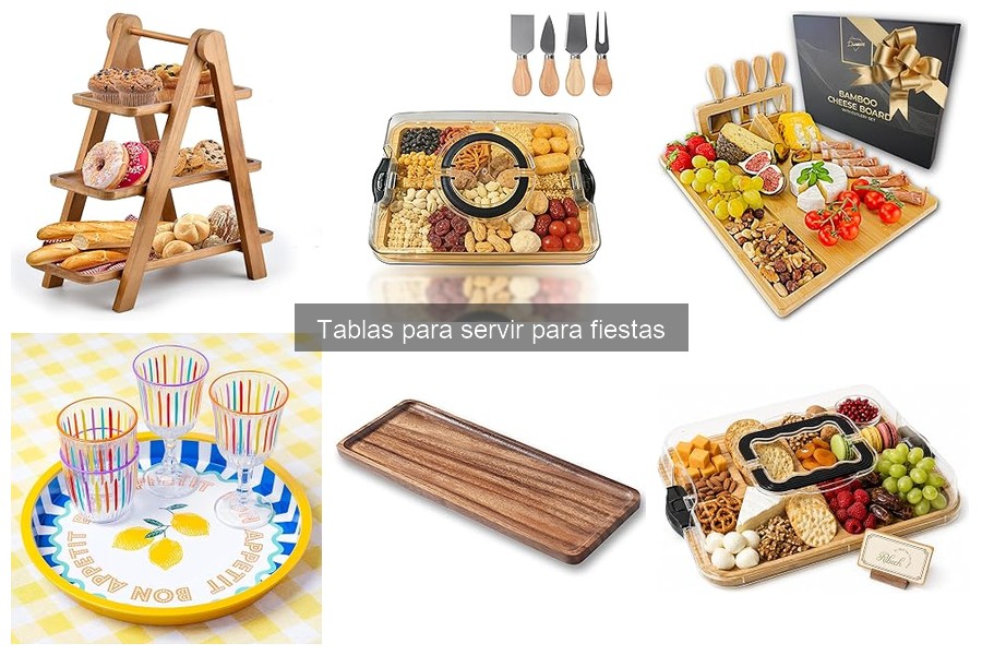 Alternativas a tableros para servir aperitivos en fiestas