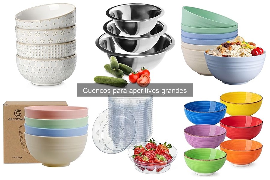 Alternativas creativas a cuencos grandes para aperitivos