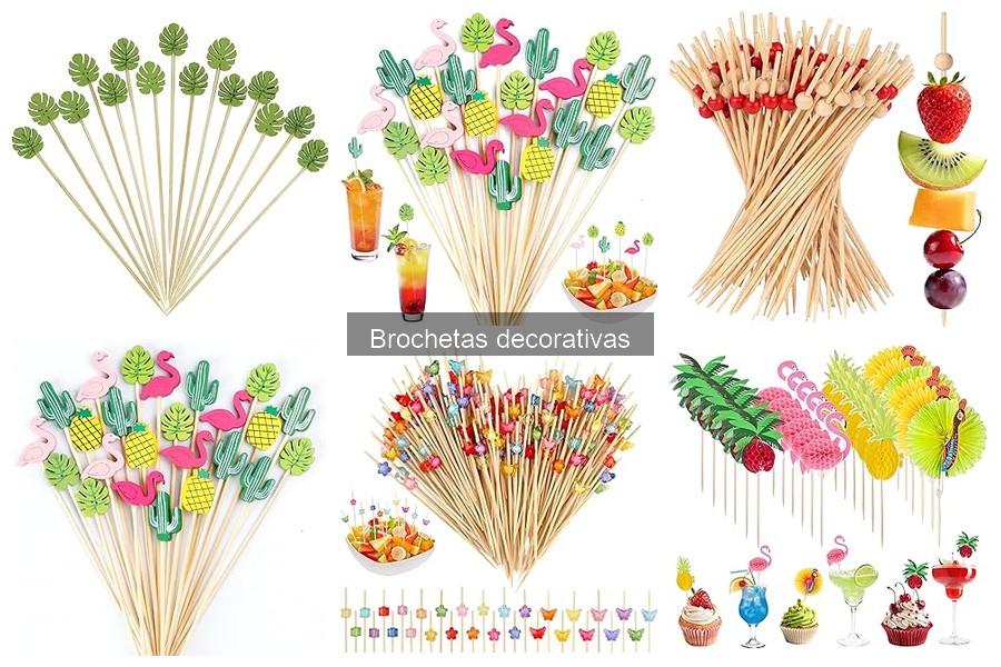 Alternativas creativas a las brochetas decorativas para aperitivos