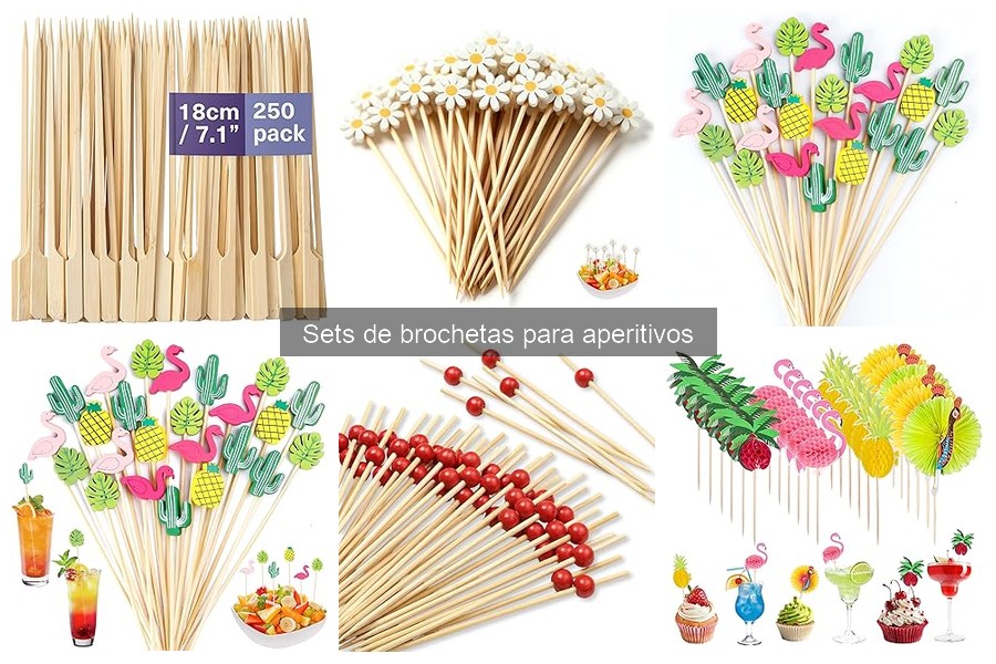Alternativas creativas a los sets de brochetas para aperitivos