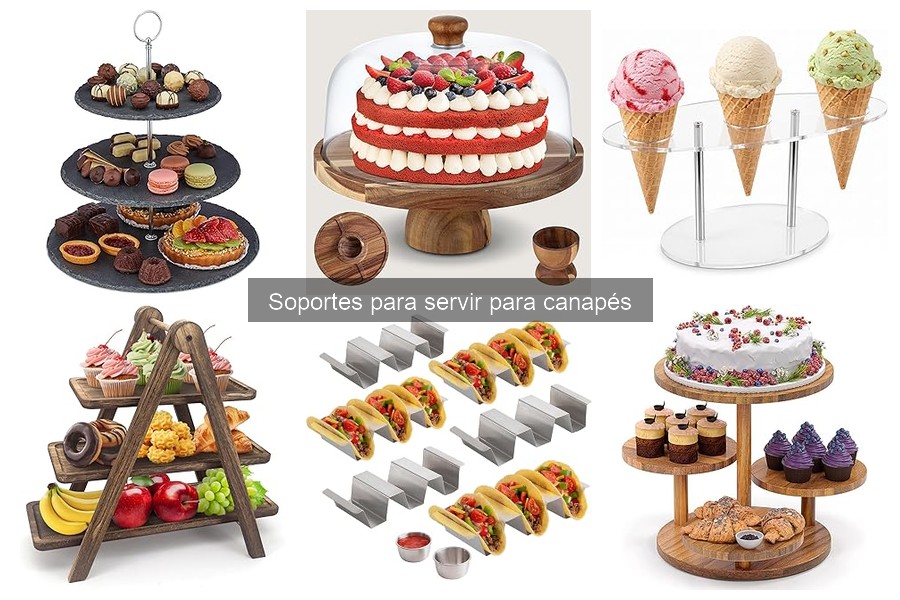 Alternativas creativas a los soportes para servir canapés