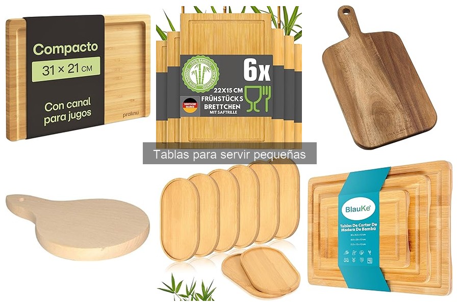 Alternativas creativas a tablas para servir aperitivos
