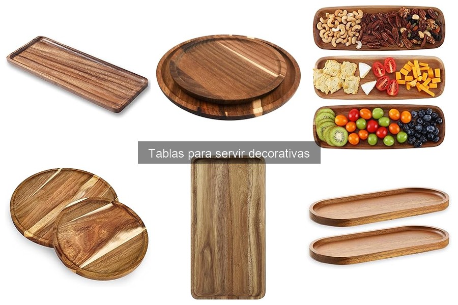 Alternativas creativas a tablas para servir decorativas