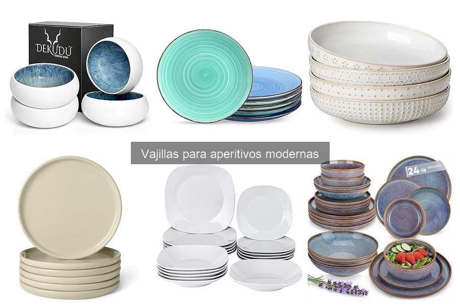 Alternativas innovadoras a vajillas modernas para aperitivos