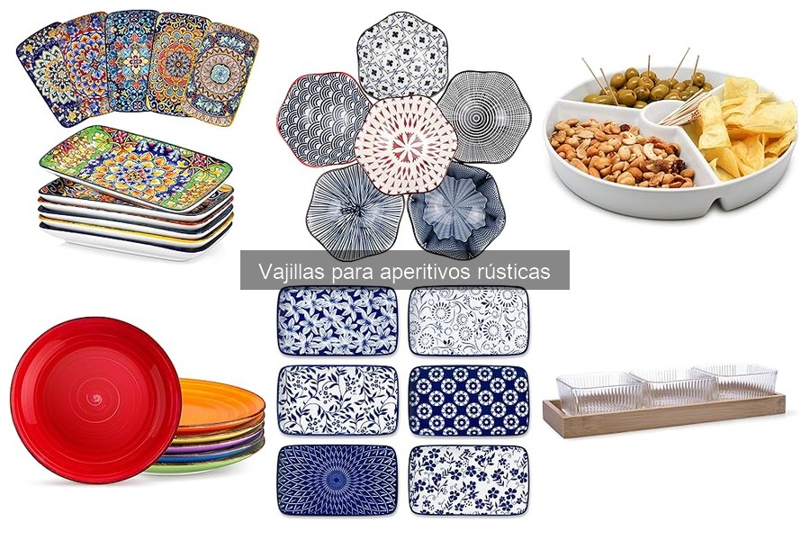 Alternativas modernas a vajillas rústicas para aperitivos