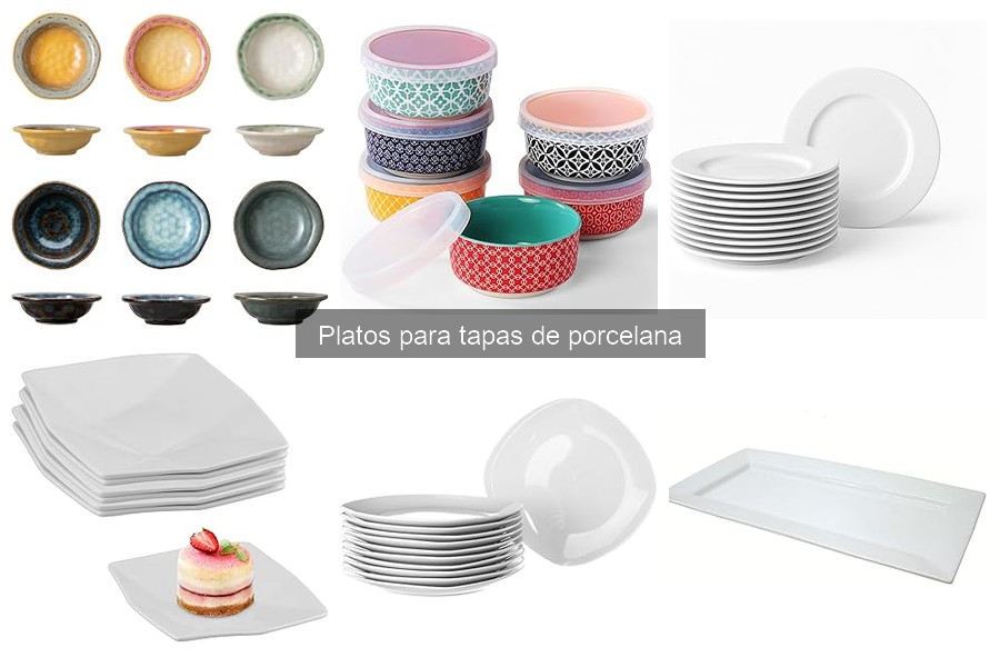 Combina platos de porcelana para tapas y servicio de bebidas