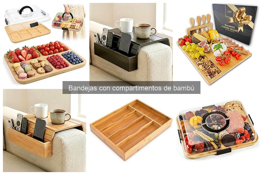 Cómo elegir la mejor bandeja con compartimentos de bambú