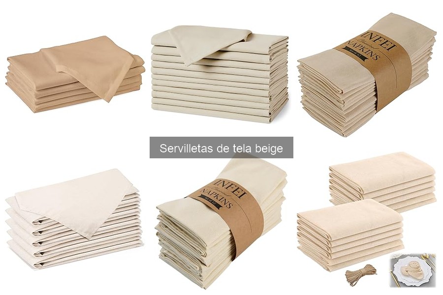 Cómo limpiar y mantener servilletas de tela beige