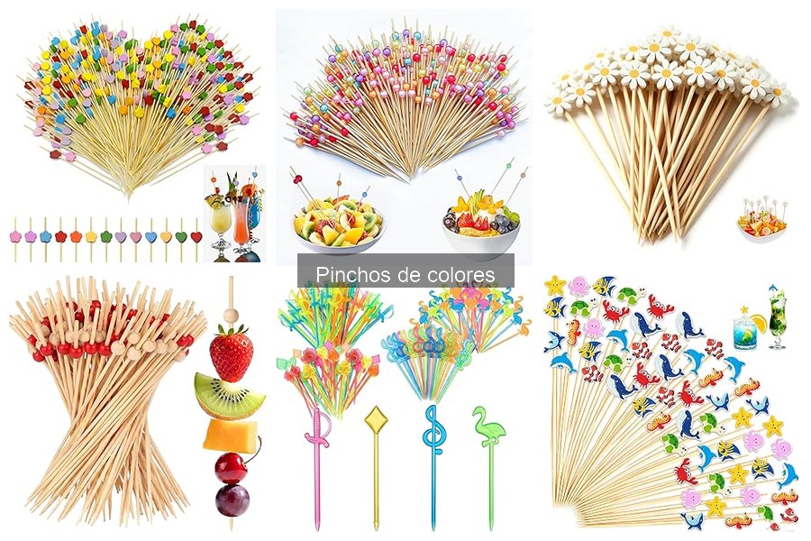 Cómo presentar pinchos de colores de manera atractiva
