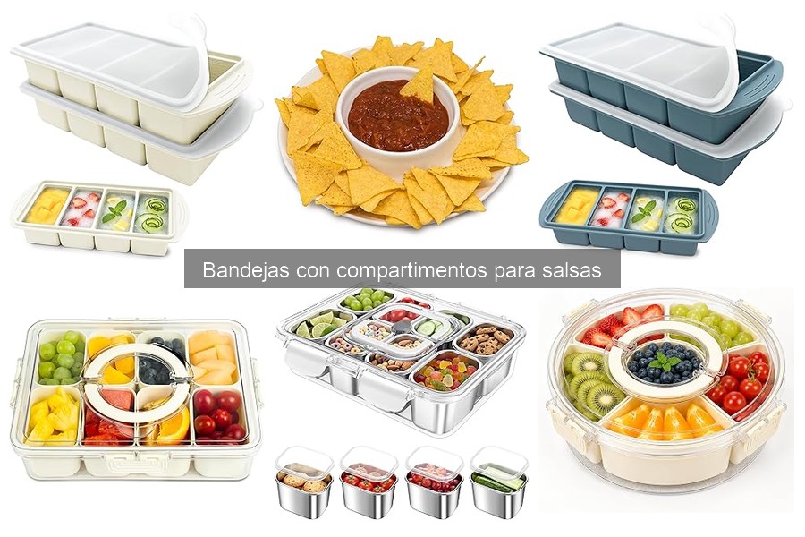 Cómo usar bandejas con compartimentos para salsas