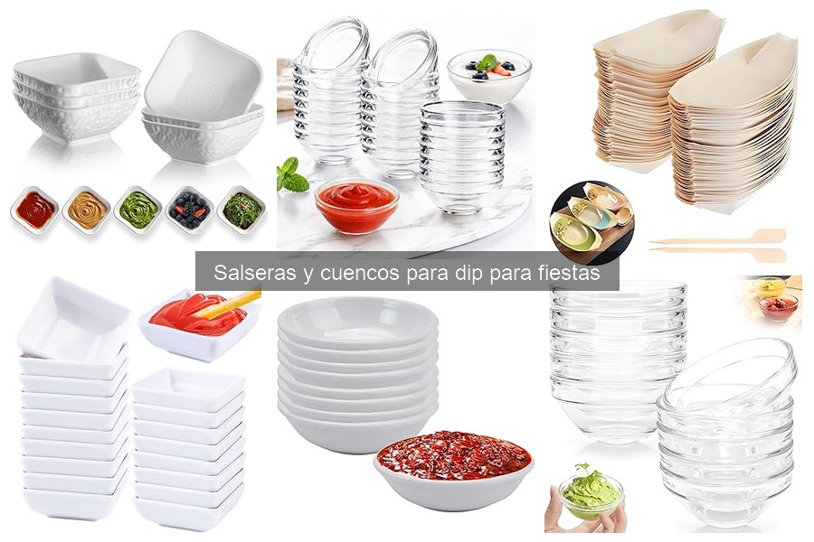 Cómo usar salseras y cuencos para dip en fiestas