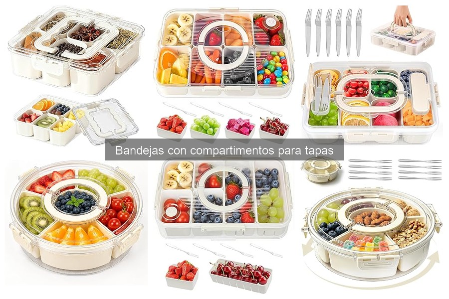 Cómo utilizar bandejas con compartimentos para tapas eficazmente