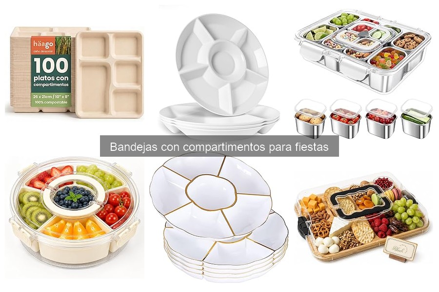 Comparativa: Bandejas con y sin compartimentos para fiestas