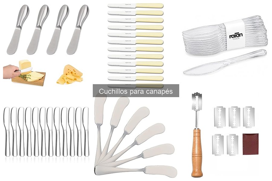 Comparativa: Cuchillos de plástico vs. acero para canapés