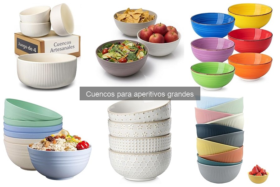 Comparativa: Cuencos de vidrio vs. plástico para aperitivos grandes