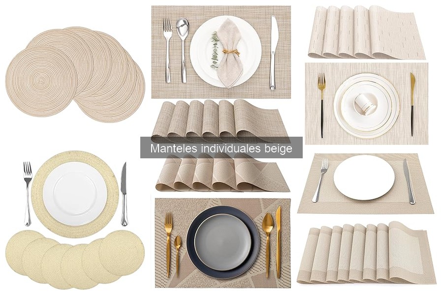 Comparativa de Manteles Individuales Beige y Otros Colores