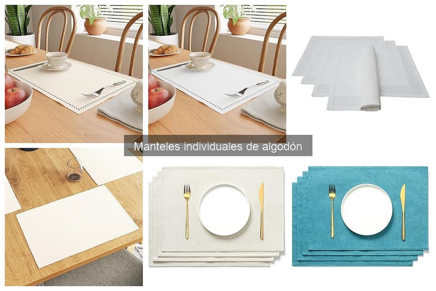 Comparativa de manteles individuales de algodón vs. otros materiales