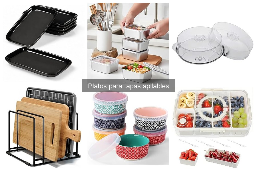 Comparativa de materiales de platos apilables para tapas