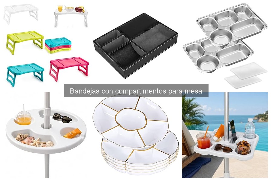 Comparativa de materiales en bandejas con compartimentos