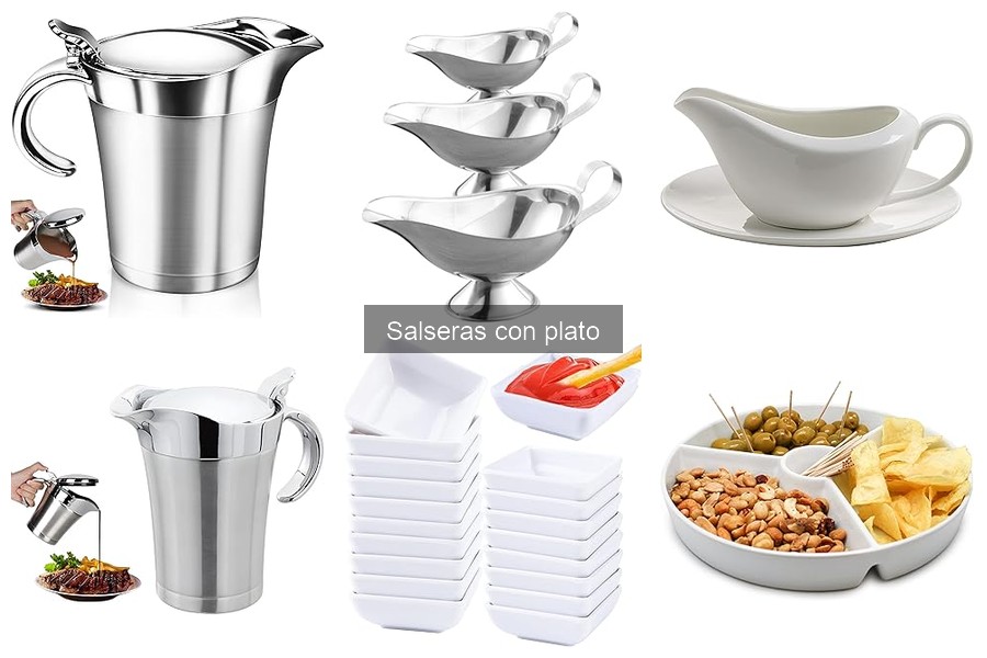 Comparativa de materiales en salseras con plato