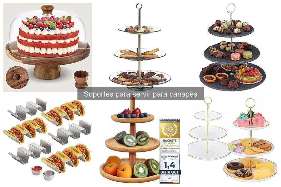 Comparativa de materiales para soportes de canapés