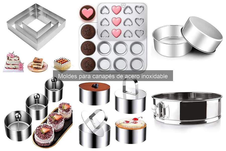 Comparativa de moldes para canapés de acero inoxidable