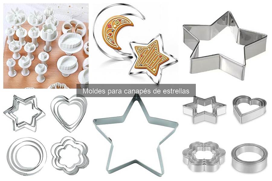 Comparativa de moldes para canapés de estrellas