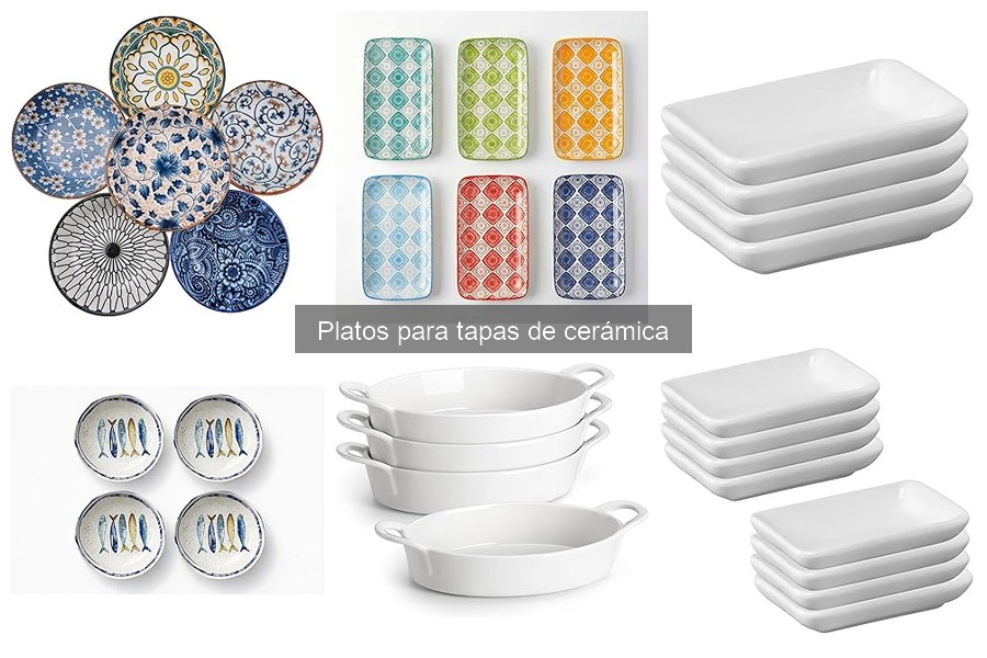 Comparativa de platos de cerámica y otros materiales para tapas