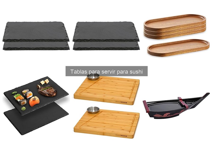 Comparativa de tablas de madera y bambú para sushi