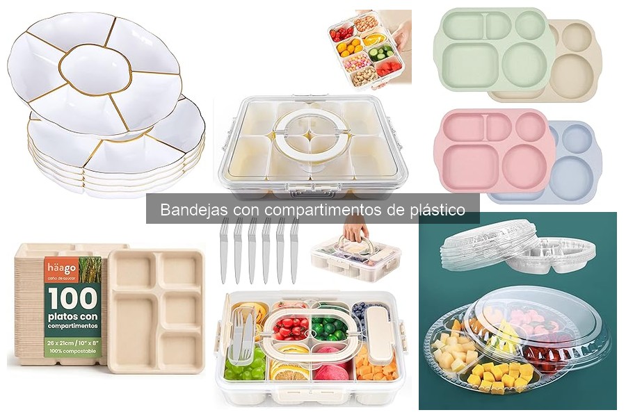 Consejos para usar bandejas con compartimentos de plástico para aperitivos