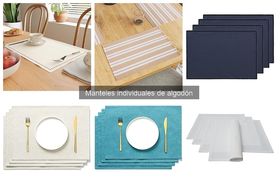 Crea el conjunto de mesa perfecto con manteles individuales de algodón