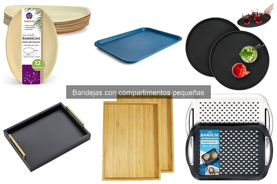 ¿Cuál es el tamaño ideal de bandeja con compartimentos pequeñas?
