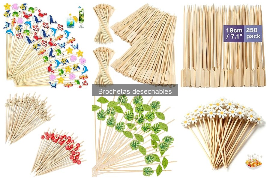 ¿Cuánto cuestan las brochetas desechables de madera?