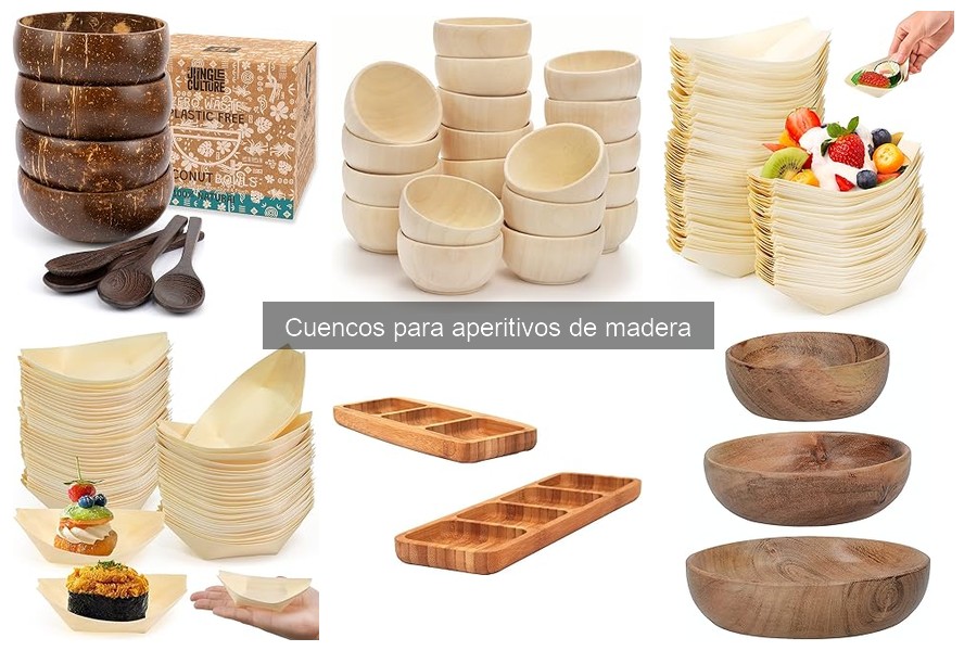 Cuencos de madera personalizables para aperitivos perfectos
