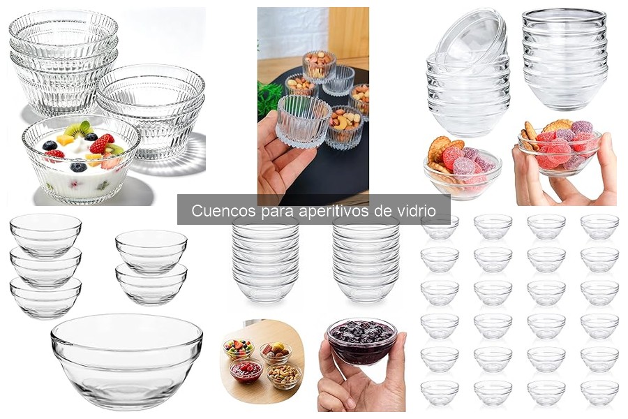 Cuencos de vidrio para aperitivos en ocasiones especiales