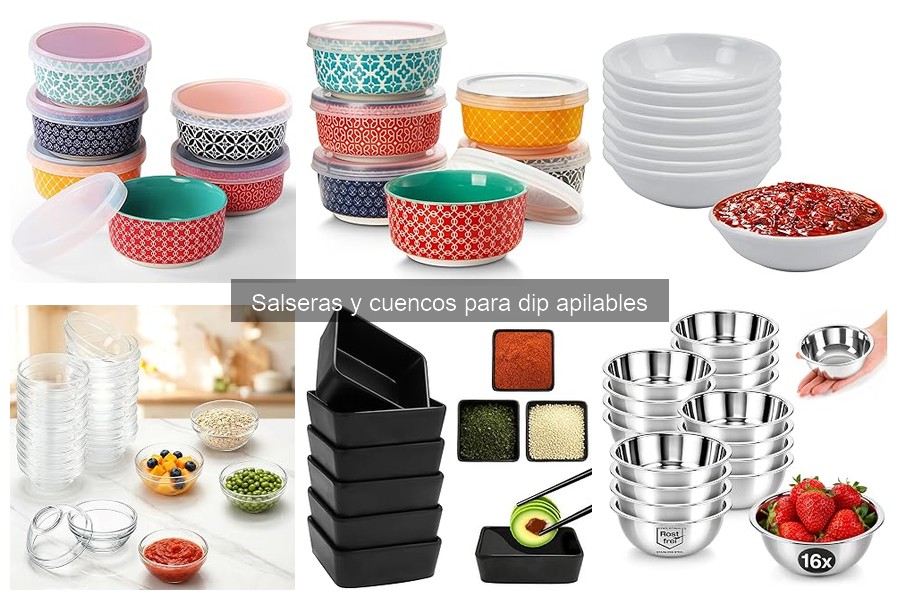 Descubre los Tipos de Salseras y Cuencos Apilables para Dip