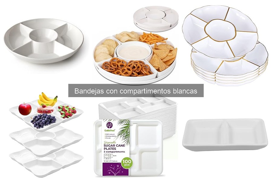 Dónde comprar bandejas con compartimentos blancas al mejor precio