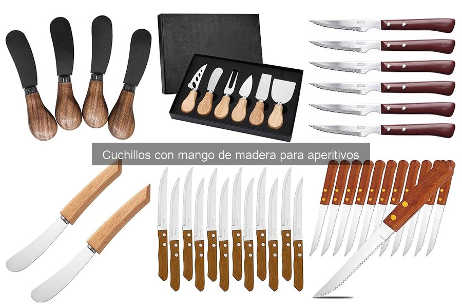 Dónde comprar cuchillos con mango de madera para aperitivos